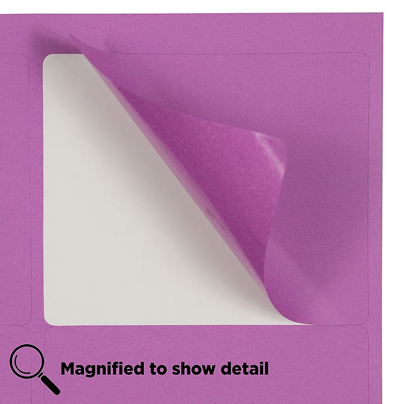 JAM Paper Laser/Inkjet Address Label, 4" x 3 3/8", Violet Purple, 120 Labels/Pack (302725792)