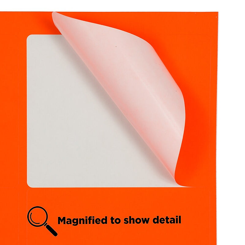 JAM Paper Shipping Labels, 3 1/3" x 4", Neon Red, 6 Labels/Sheet, 20 Sheets/Pack (354328040)