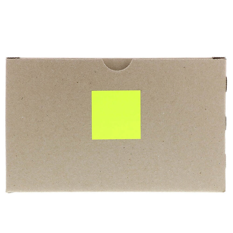 JAM Paper Square Labels, 2" x 2", Neon Yellow, 12 Labels/Sheet, 10 Sheets/Pack (367831073)