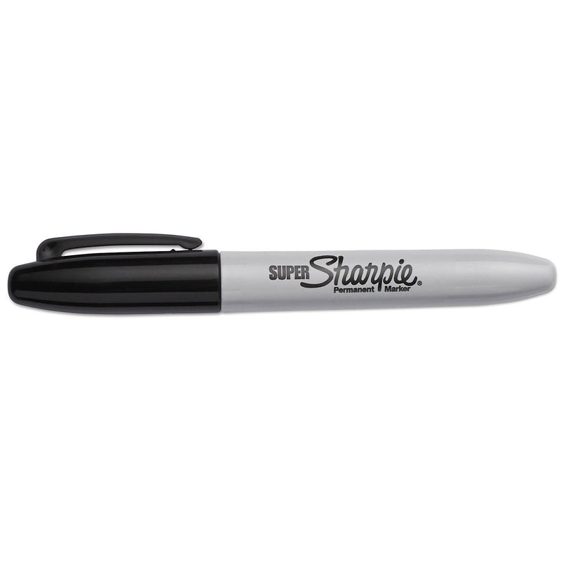 Sharpie Super Permanent Marker, Fine Tip, Black, Dozen (33001)