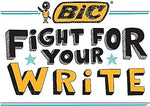 BIC Round Stic Xtra Precision Ballpoint Pens, Fine Point, 0.8mm, Black Ink, Dozen (20129/GSF11BK)