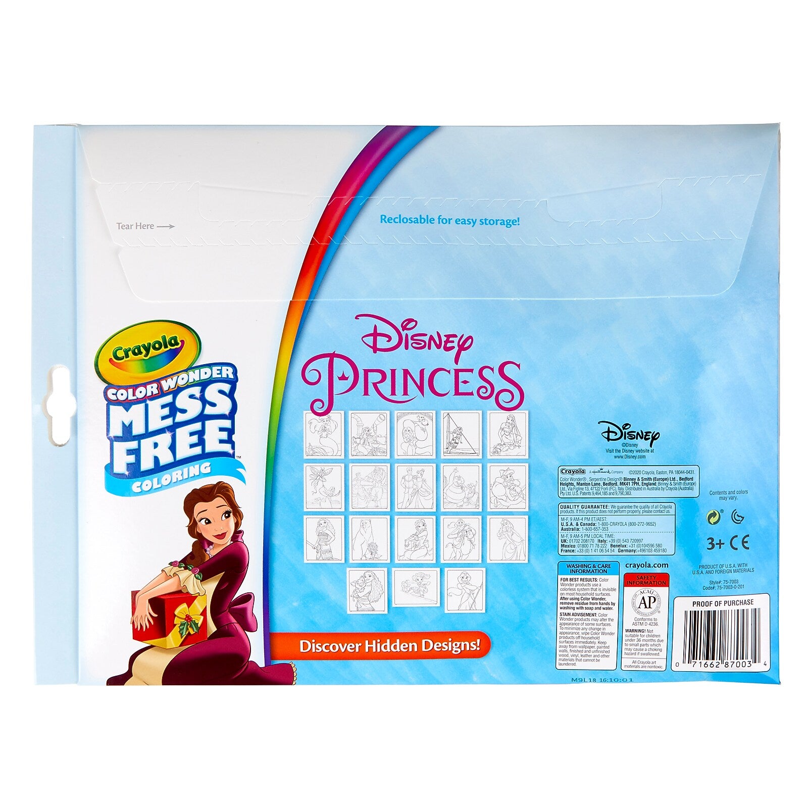 Crayola Color Wonder Princess Mess Free Coloring Pad & Markers, 2/Bundle (BIN757003-2)