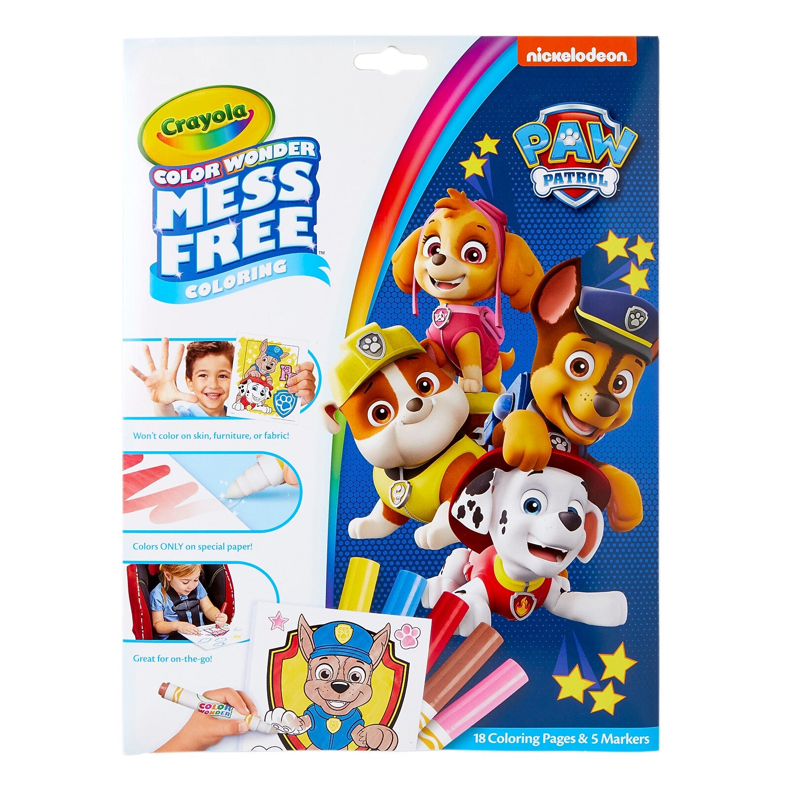 Crayola Color Wonder Paw Patrol Mess Free Coloring Pad & Markers, 2/Bundle (BIN757007-2)