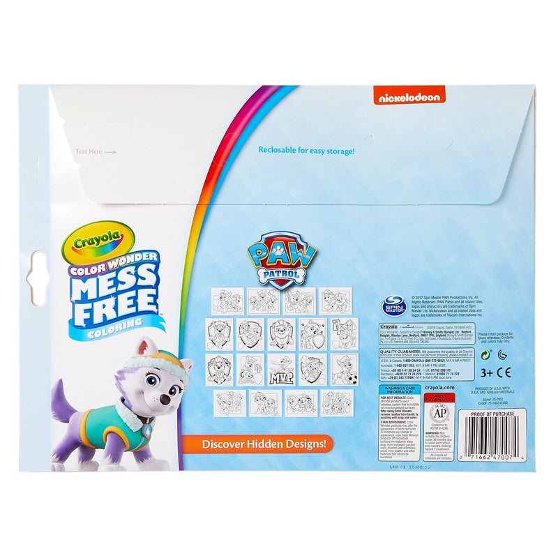 Crayola Color Wonder Paw Patrol Mess Free Coloring Pad & Markers, 2/Bundle (BIN757007-2)