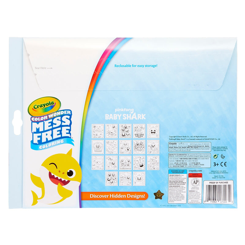 Crayola Color Wonder Baby Shark Mess Free Coloring Pad & Markers, 2/Bundle (BIN757103-2)
