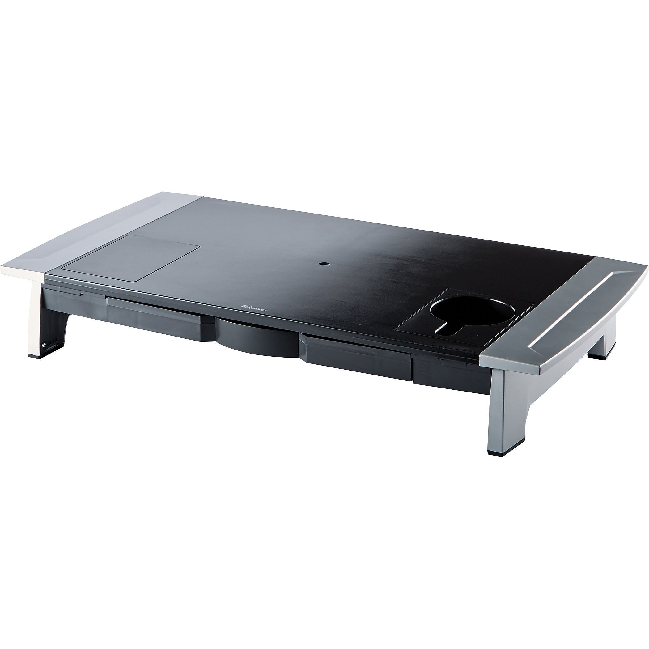 Fellowes Office Suites Premium Monitor Riser, Up to 21" Monitor, Black/Silver (8031001)