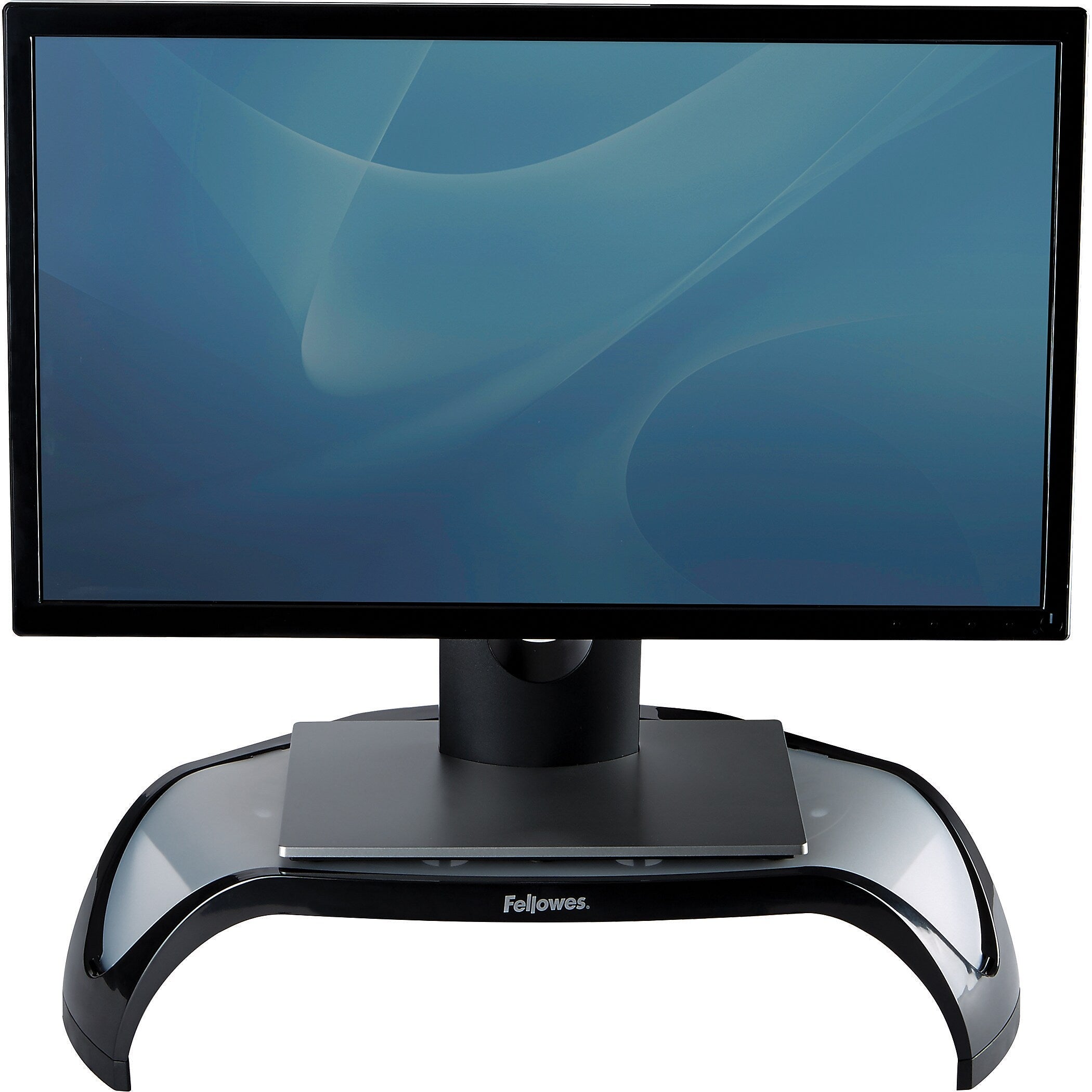 Fellowes Smart Suites Corner Monitor Riser, Up to 32" Monitor, Black (8020101)