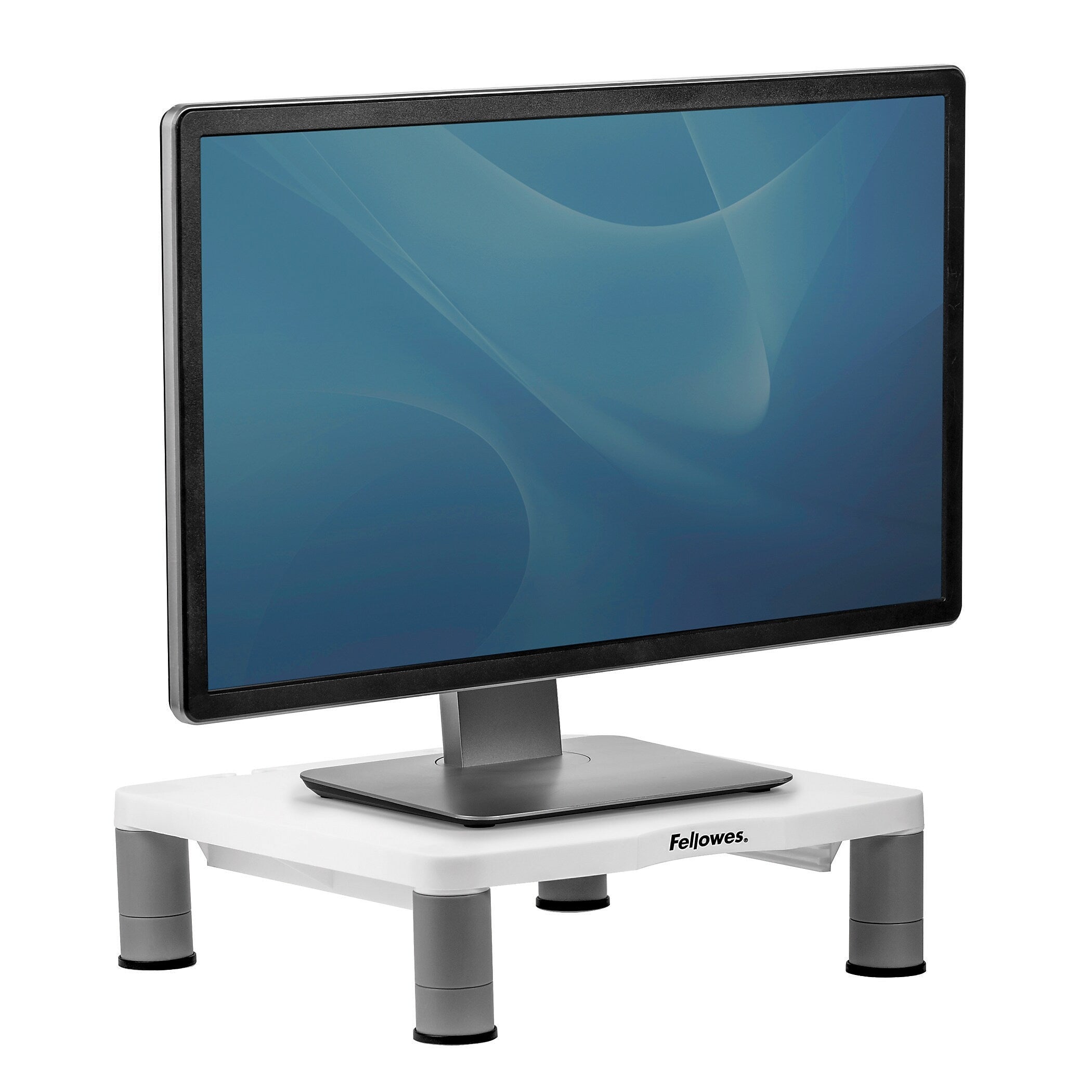 Fellowes Standard Adjustable Monitor Riser, Up to 17" Monitor, Platinum (91712)