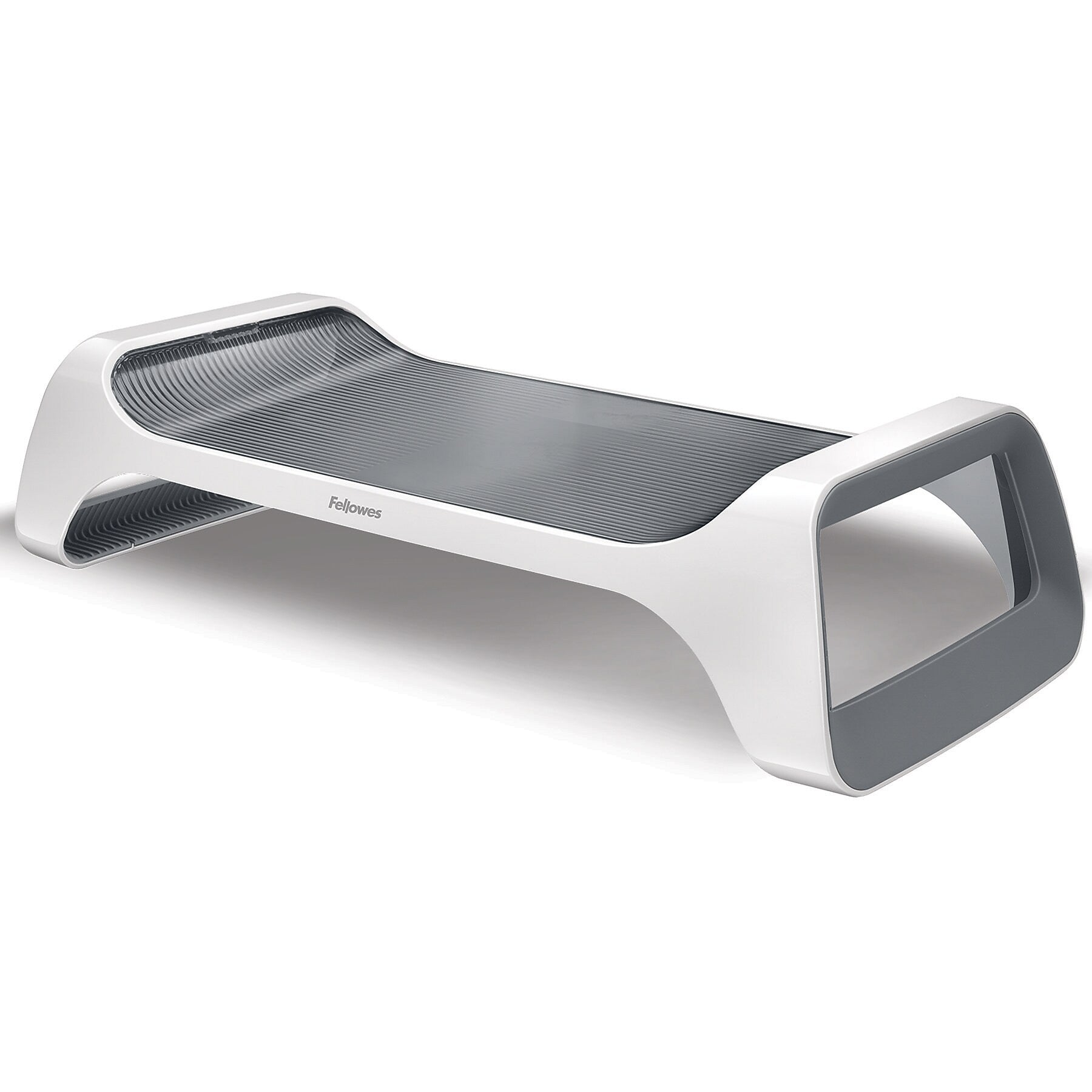 Fellowes I-Spire Series Monitor Stand, Up to 21", White/Gray (9311101)