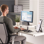 Fellowes Standard Adjustable Monitor Riser, Up to 17" Monitor, Platinum (91712)