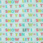 JAM Paper Christmas Wrapping Paper, 25 Sq. ft. x 30", Light Blue 'Let it Snow' (165534087)