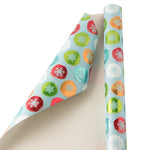 JAM Paper Christmas Wrapping Paper, 25 Sq. ft. x 30", Painted Snowflake Orbs (165FSiCc)