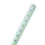 JAM Paper Christmas Wrapping Paper, 25 Sq. ft. x 30", Light Blue 'Let it Snow' (165534087)