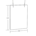 Azar Hanging Sneeze Guard, 31.5"H x 23.5"W, Clear Acrylic, 2/Pack (179904)