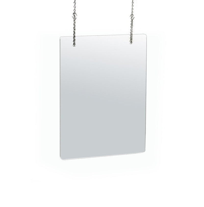 Azar Hanging Sneeze Guard, 31.5"H x 23.5"W, Clear Acrylic, 2/Pack (179904)