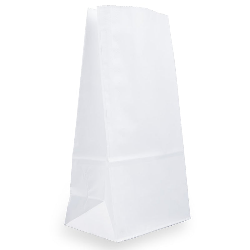 JAM Paper Kraft Lunch Bags, Large, 6" x 11" x 3.5", White, Bulk 500 Bags/Box (692KRWHB)
