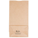JAM Paper Kraft Lunch Bags, Medium, 5" x 9.75" x 3", Brown Kraft Recycled, Bulk 500 Bags/Box (691KRBRB)