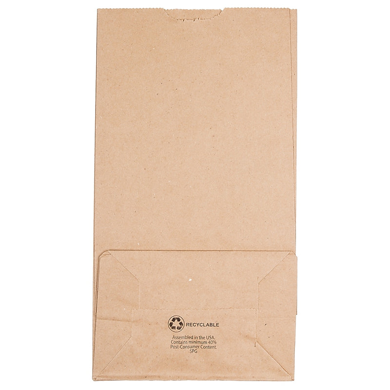 JAM Paper Kraft Lunch Bag, Large, 6" x11" x 3.5", Brown, 500/Pack (692KRBRB)