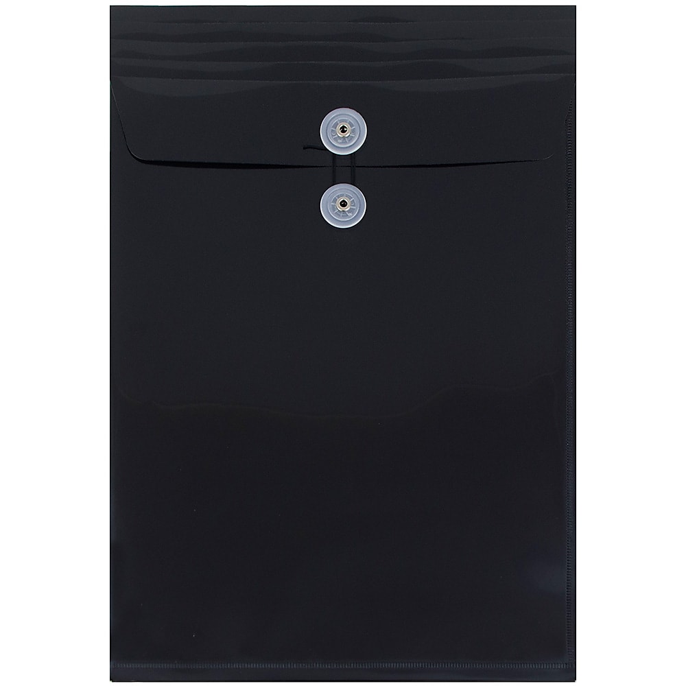 JAM Paper Plastic Document File, Legal, Black, 108/Box (119B1BLB)