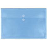 JAM Paper Plastic Envelopes with Button and String Tie Closure, Large Booklet, 12 x 18, Blue, 12/Pack (457B1BU)