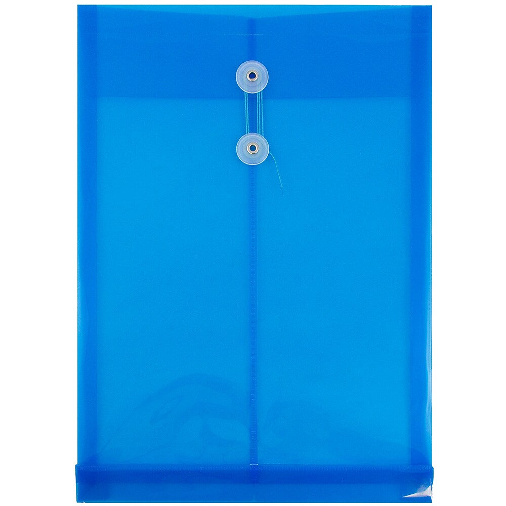 JAM Paper Plastic Document File, Legal, Blue, 12/Pack (119B1BU)