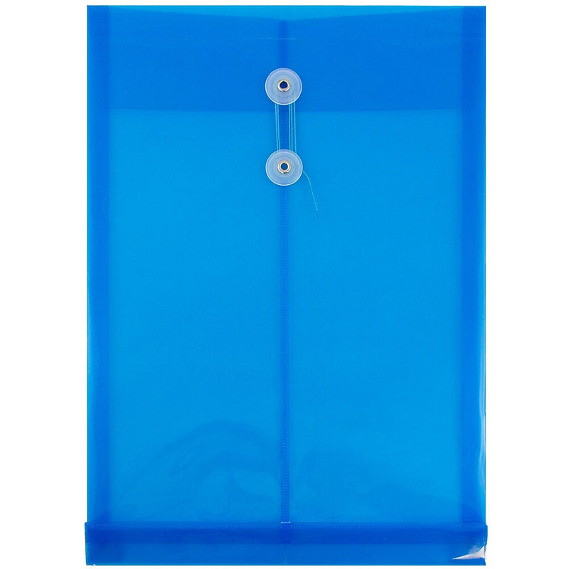 JAM Paper Plastic Document File, Legal, Blue, 12/Pack (119B1BU)