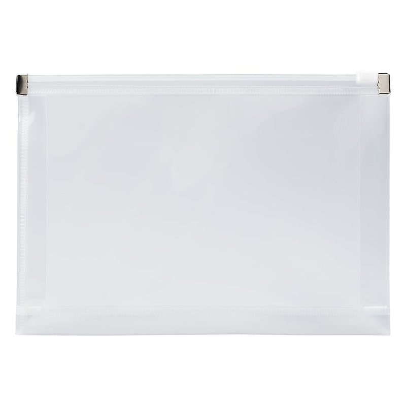 JAM Paper Plastic Envelopes with Zip Closure, Index, 5.25 x 8, Clear, 12/Pack (920Z1CL)