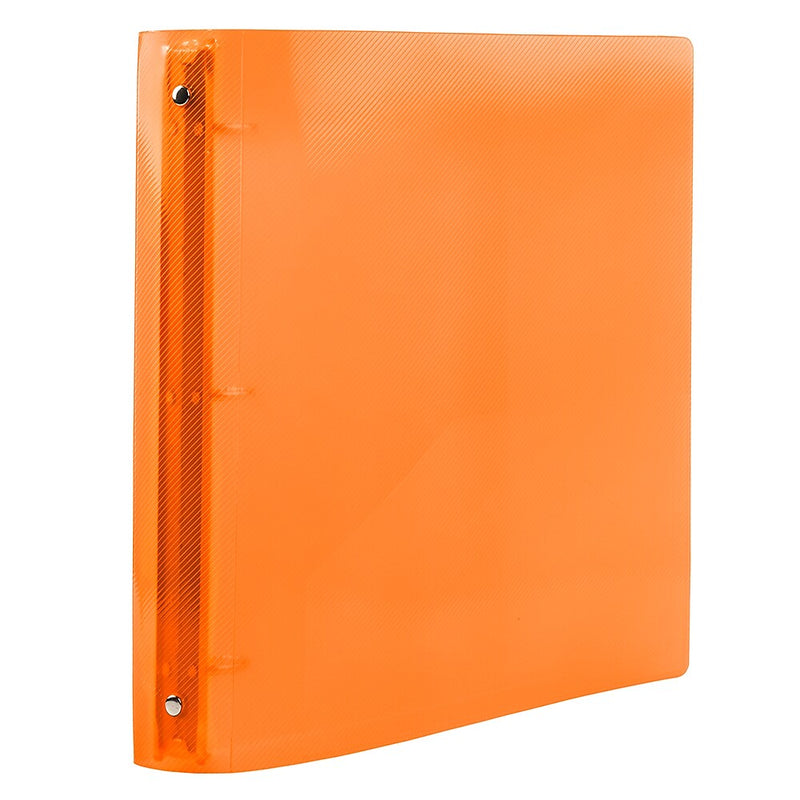 JAM Paper Heavy Duty 1 1/2" 3-Ring Flexible Poly Binders, Orange (762T15OR)