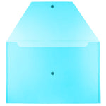 JAM Paper Plastic Envelopes with Snap Closure, Legal Booklet, 9.75 x 14.5, Blue, 12/pack (34830BU)