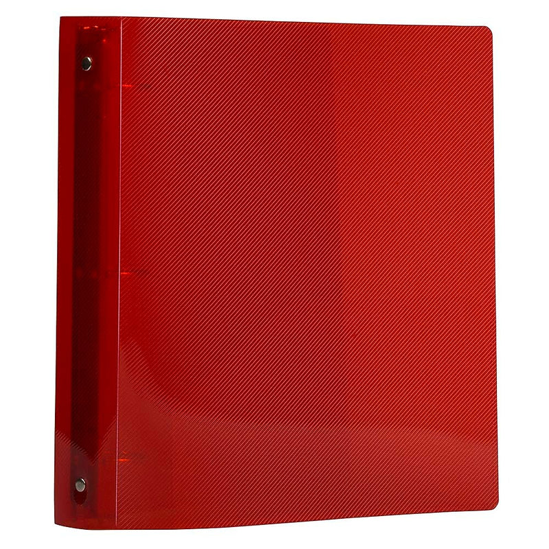 JAM Paper Heavy Duty 1 1/2" 3-Ring Flexible Poly Binders, Red (762T15RD)