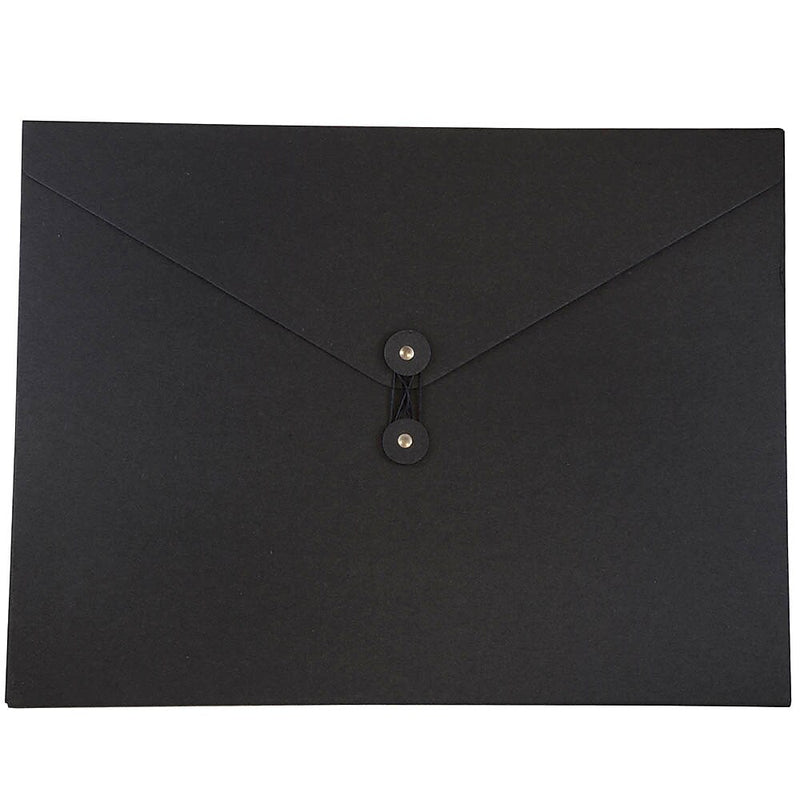 JAM Paper Portfolio Case with Drawstring Closure, Black (3039 202)