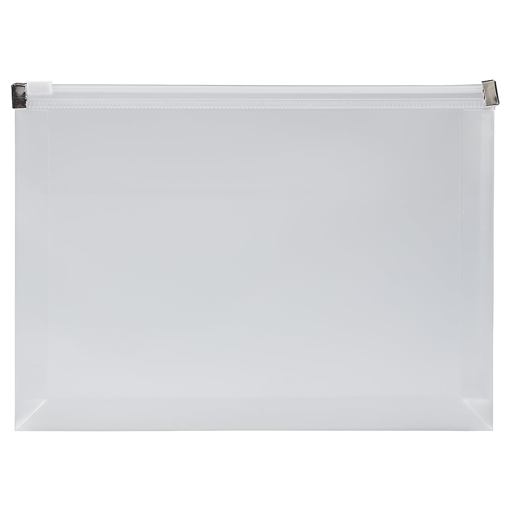 JAM Paper Plastic Envelopes with Zip Closure, Small, 4.5 x 6.5, Clear, 12/Pack (473Z1CL)