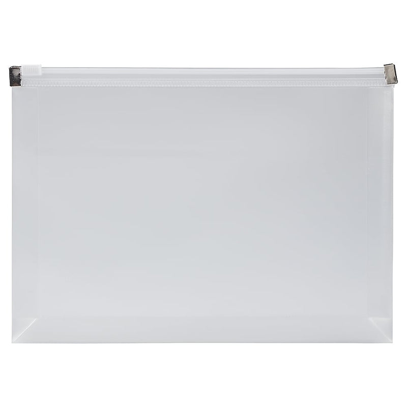 JAM Paper Plastic Envelopes with Zip Closure, Small, 4.5 x 6.5, Clear, 12/Pack (473Z1CL)