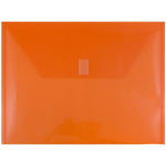 Jam Paper Plastic File Pocket, Letter Size, Orange, 12/Pack (218V0or)