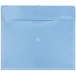 JAM Paper Plastic Envelopes with Button and String Tie Closure, Large Booklet, 12 x 18, Blue, 12/Pack (457B1BU)