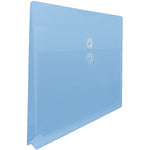 JAM Paper Plastic Envelopes with Button and String Tie Closure, Large Booklet, 12 x 18, Blue, 12/Pack (457B1BU)