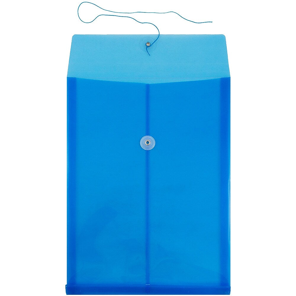JAM Paper Plastic Document File, Legal, Blue, 12/Pack (119B1BU)