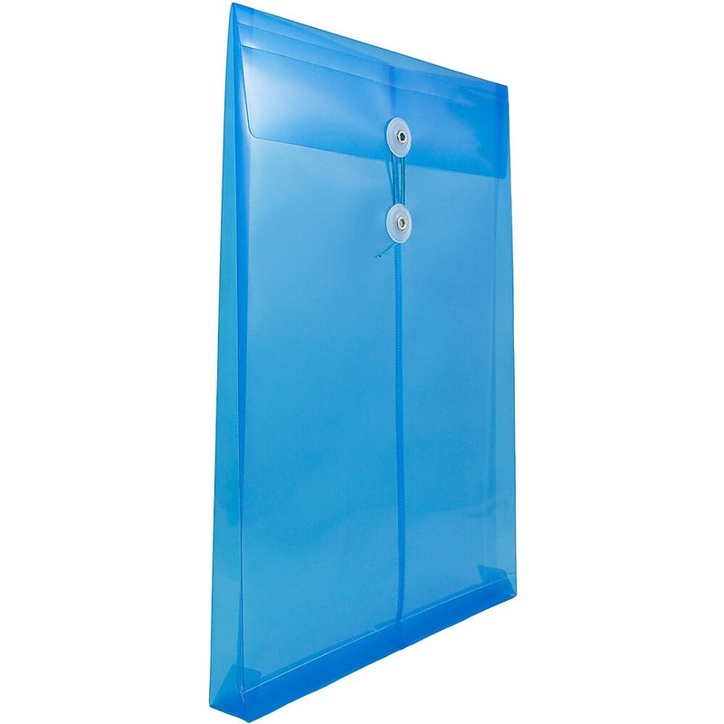 JAM Paper Plastic Document File, Legal, Blue, 12/Pack (119B1BU)