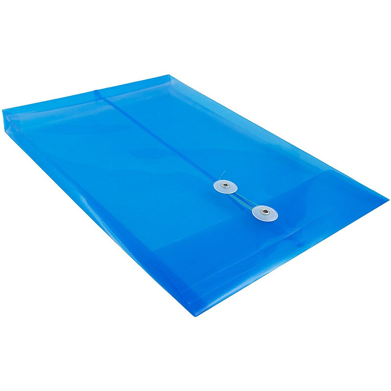 JAM Paper Plastic Document File, Legal, Blue, 12/Pack (119B1BU)