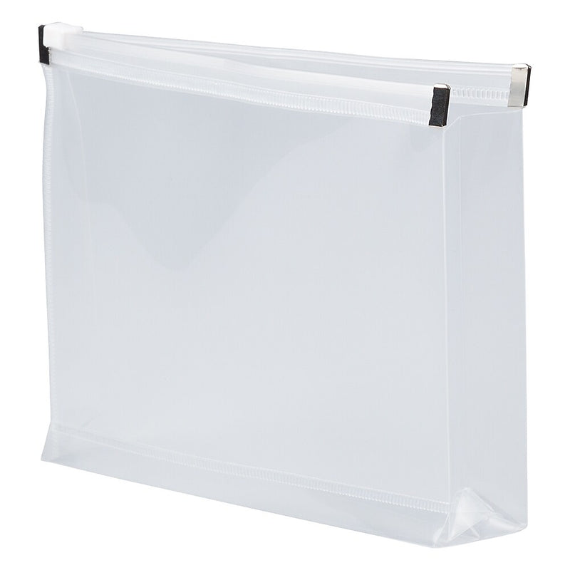 JAM Paper Plastic Envelopes with Zip Closure, Index, 5.25 x 8, Clear, 12/Pack (920Z1CL)