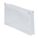 JAM Paper Expanding Wallet with Zipper Closure, 4.75" x 9.5", Clear, 12/Pack (921Z1CL)