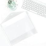 JAM Paper Poly Envelope with Snap Closure, Letter Size, Clear, 12/Pack (218S0CLG)