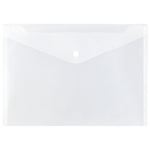 JAM Paper Poly Envelope with Snap Closure, Letter Size, Clear, 12/Pack (218S0CLG)