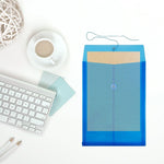 JAM Paper Plastic Document File, Legal, Blue, 12/Pack (119B1BU)