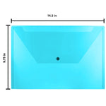 JAM Paper Plastic Envelopes with Snap Closure, Legal Booklet, 9.75 x 14.5, Blue, 12/pack (34830BU)