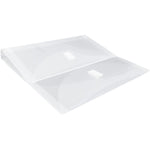 JAM Paper Plastic Multi-Pocket Envelopes with Hook & Loop, 2 Pockets, Letter Booklet, 9.5 x 11.5, Clear, 12/Pack (B35218)