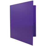JAM Paper Heavy Duty Two-Pocket Plastic Folders, Purple, 108/Pack (0946179B)