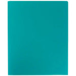 JAM Paper Heavy Duty Two-Pocket Plastic Folders, Teal Blue, 6/Pack (Ox57401d)