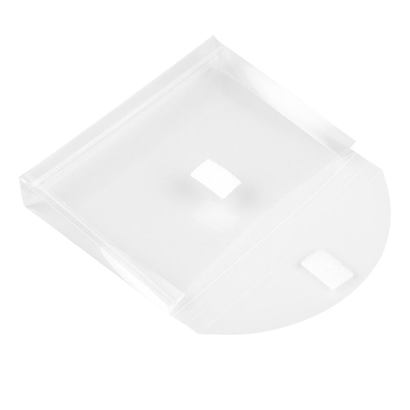 JAM Paper Plastic Envelopes with Hook & Loop Closure, Index Size, 5.5 x 7.5 with 1 Inch Expansion, Clear, 12/Pack (920V1CL)