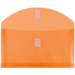 JAM Paper Standard Plastic Filing Envelope with Hook & Loop Closure, 5.25" x 10", Orange, 108/Box (921V1ORB)